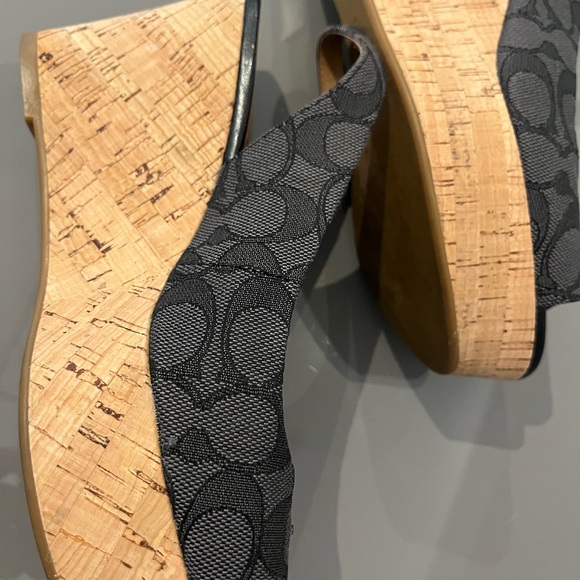 Coach Open Toe Cork Wedges - Picture 7 of 7